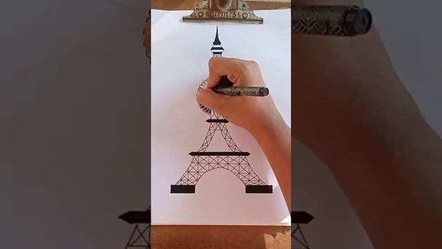 Eiffel tower mandala art || Easy and simple mandala art || Eiffel tower