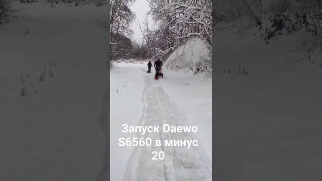 запуск в минус 20  DAEWOO S 6560 Снегоуборщик бензиновый