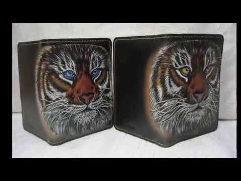 Документница для документов. Изделия из кожи. СКСтиль. 2 тигра.