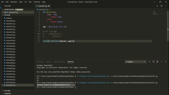 Python Tutorial for Beginners in Hindi | Python Filter Function | Filter Function in Python