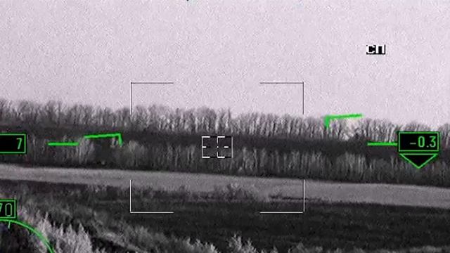 Нанесение авиационного удара экипажем самолета Су-24м по замаскированным укрепленным позициям ВСУ