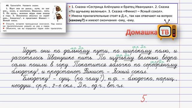 Упражнение 40 страница 21 - Русский язык (Канакина, Горецкий) - 4 класс 2 часть