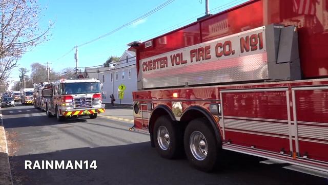Chester Volunteer Fire Company 2023 New Year's Day Lights & Sirens Parade смотреть онлайн