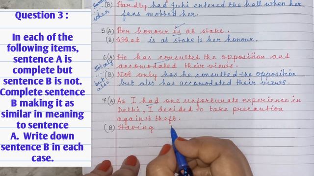 ISC CLASS 11,12 | ENGLISH LANGUAGE| GRAMMAR WORKSHEET| REWRITE AS DIRECTED | F M.15 | SOLVED| RULES