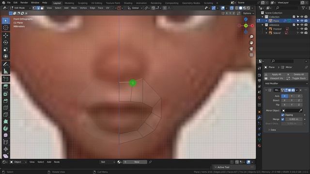Создание персонажа в Blender.  Установка референсных изображений и создание маски. Часть 1.