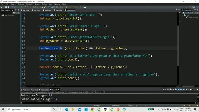 5. Logical Operators in JAVA | Learn Java through Examples | Java Tutorials for Beginners