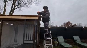 #131  Односкатная крыша для беседки своими руками  / #дача поздних переселенцев.