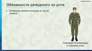 Состав вооружение суточного наряда  Обязанности дневального по роте