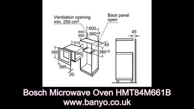 Bosch Microwave Oven HMT84M661B смотреть онлайн