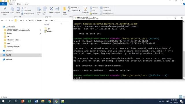 Checking out older commit and make changes смотреть онлайн