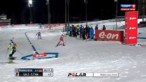 БИАТЛОН. КМ 2014-15. Эстерсунд (Швеция). Смешанная эстафета 2 x 6 + 2 x 7,5 км. (Спорт 1). 1080i.