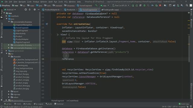 Create E-commerce App with Firebase Realtime Database in Android Studio | App Development - part6