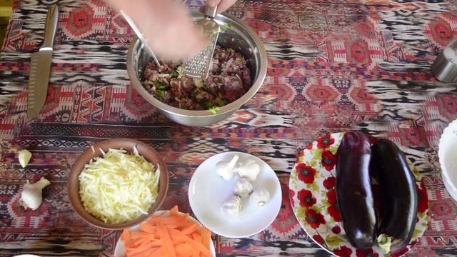 Бюджетное блюдо в сезон баклажанов! Баклажаны с фаршем на мангале.