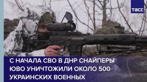 С начала СВО в ДНР снайперы ЮВО уничтожили около 500 украинских военных