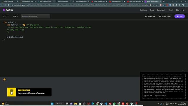 #Kotlin val vs const val for variable declaration in Hindi