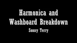 Sonny Terry  - Harmonica and Washboard breakdown