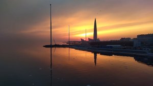 Просто закат в СПб на Яхтенном мосту (Just a sunset in St. Petersburg on the Yacht Bridge)