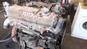 Запуск дизельного двигателя YANMAR 3T75Z с морской техники (со шхуны)