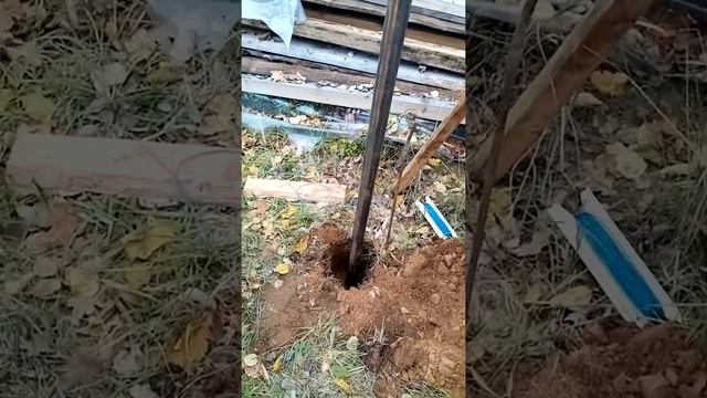 Ставим забор из сетки рябицы 2 часть смотреть онлайн