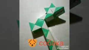 Собачка и жираф из змейки-рубика