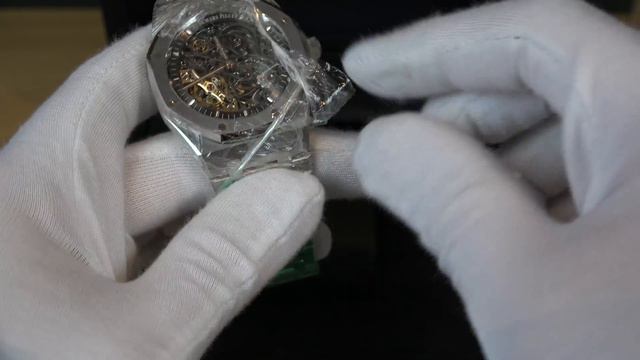 4K Review: Audemars Piguet Royal Oak "Skeleton" Double Balance Wheel Openworked 15407ST Unboxing смотреть онлайн