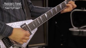 Jackson Custom Select King V Electric Guitar, Silver Sparkle
