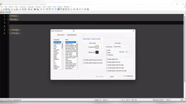 How to switch to dark theme in notepad ++ || Coding.cherry