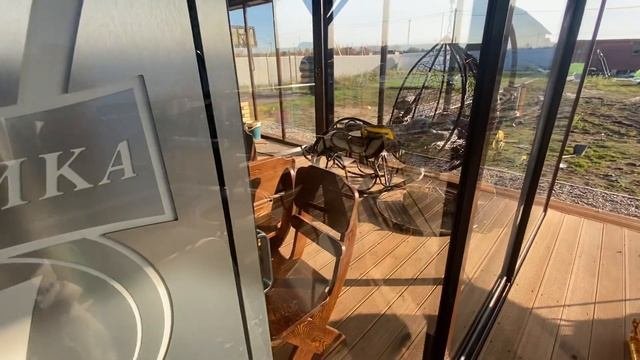 Беседка из сдвижного алюминия на основе проведал с усиленными роликами