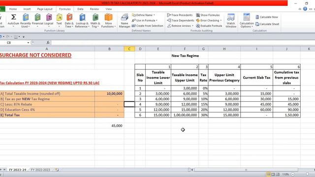VIDEO 70 TAX CALCULATOR FY 2023 24 USING 3D VLOOKUP смотреть онлайн