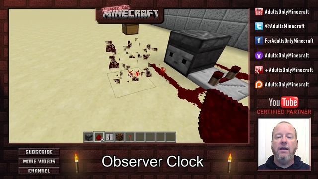 REDSTONE OBSERVER CLOCK : Minecraft Creation Tutorial смотреть онлайн