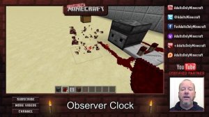 REDSTONE OBSERVER CLOCK : Minecraft Creation Tutorial