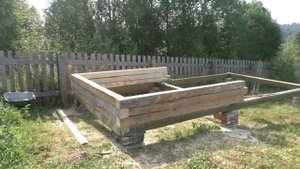 Эконом баня своими руками ч.3 (6х3 старый брус + каркас на столбиках)