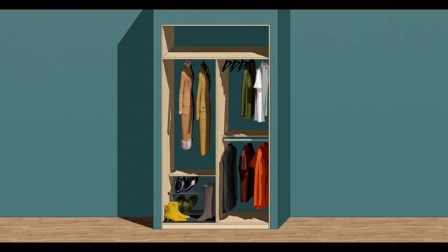 Конфигурация полок шкафа