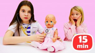 Игры в доктора с куклами Барби и Беби Бон - Сборник видео для девочек!