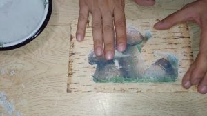 декупаж перенос фото  4 часть (удаление бумаги)