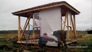 ч.7 Монтаж ветрозащиты на стены каркасной бытовки