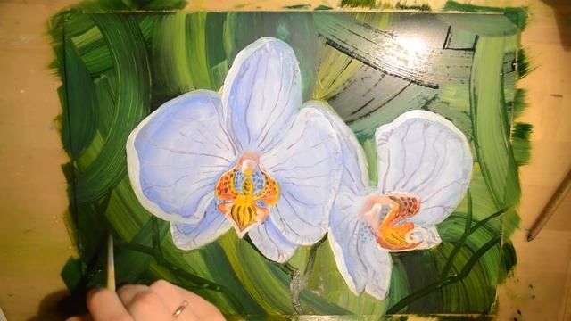 Видео-урок по рисованию. Как нарисовать орхидею масляными красками смотреть онлайн