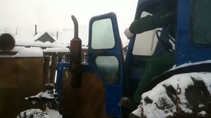 Запуск т 40,тащим избушку в делянку