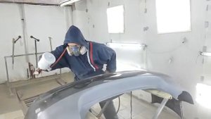 Покраска нового бампера Учимся