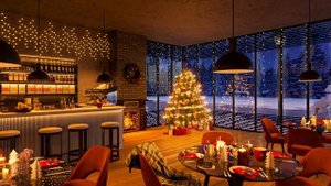 Christmas Jazz Music Coffee Shop Ambience - Cozy Cafe with Relaxing Christmas Jazz