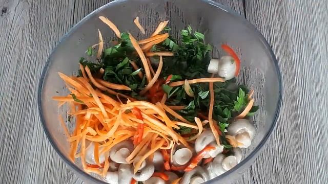 Маринованные грибы///Шампиньоны быстрого приготовления