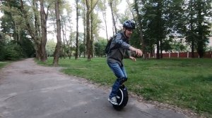 3. В первый  раз на моноколесе. Вышел "покататься" на Inmotion v8.