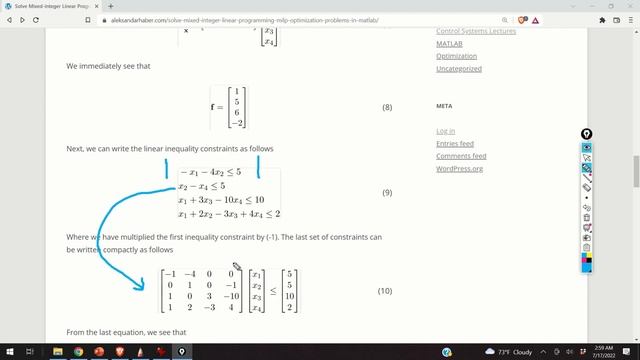 Solve Mixed-Integer Linear Programming (MILP) Optimization Problems in MATLAB