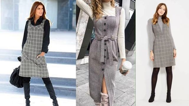 МОДНЫЕ ?САРАФАНЫ НОВИНКИ ЗИМНЕГО СЕЗОНА ОСЕНЬ-ЗИМА смотреть онлайн