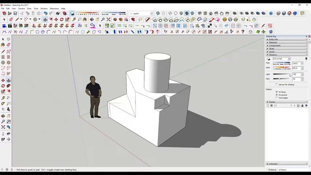 SketchUP - Тени (SketchUP уроки, обучение, tutorial)