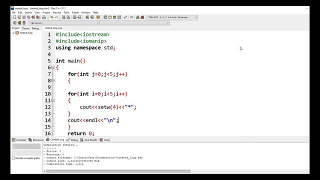 nested loop с++ / вложенные циклы c++