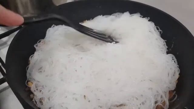 Фунчоза с грибами. Домашний рецепт #ГотовимЖар #Фунчоза