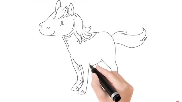 рисуем домашние животные, собака, кошка, кролик, курица, овца,лошадь, для детей. смотреть онлайн