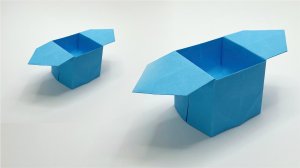 Коробочка оригами из листа бумаги