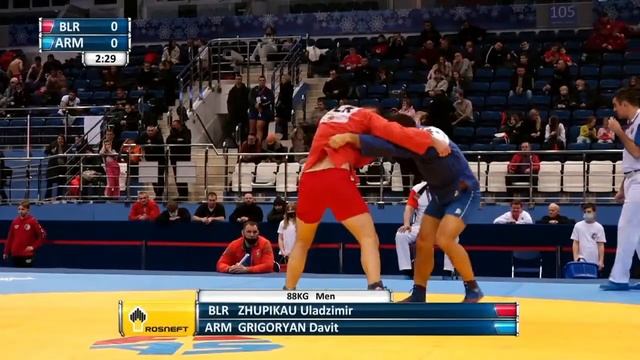 88 кг Кубок Европы по самбо Минск смотреть онлайн